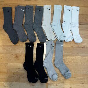 Nike Everyday Plus Cushion Crew Training Sock - Lot of 12 Pairs Gray Iron Smoke